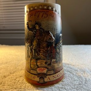 1991 Miller High Life "Birth of a Nation" 1855-1991 Beer Stein
